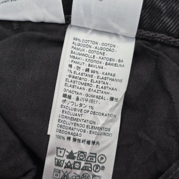 NWT Levi's Premium Ribcage Straight Ankle Jeans Button Fly Black Size 27 - Picture 7 of 8